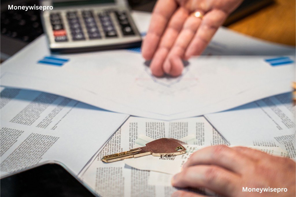 Calculator, car keys, and a rising cost chart representing higher annual vehicle fees