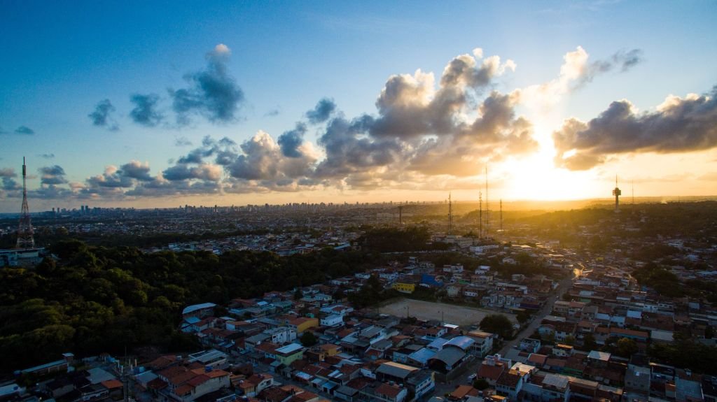 Sunrise over a city, symbolizing a fresh start